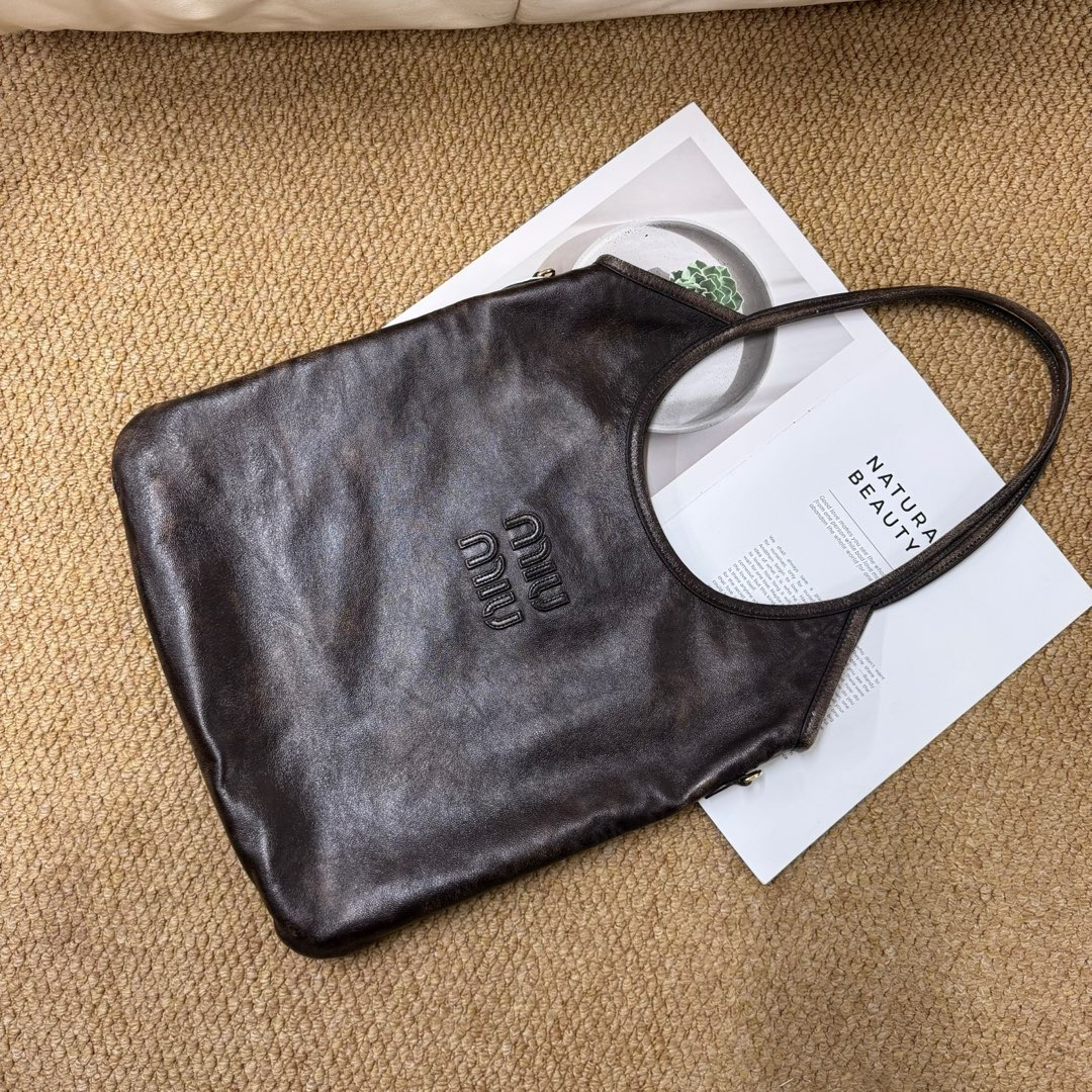 95新 MIU MIU/缪缪 Miumiu 擦色 牛皮 ivy包/654978724