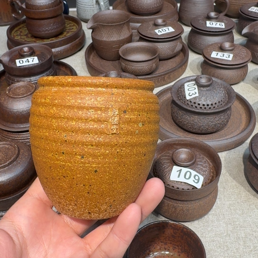 瓷粗瓷茶具素色盖碗