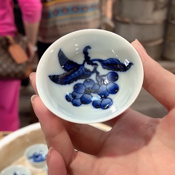 柴窑洪印慕明小碗杯琵琶