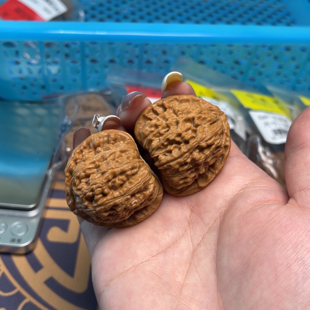 文玩核桃把件白狮子