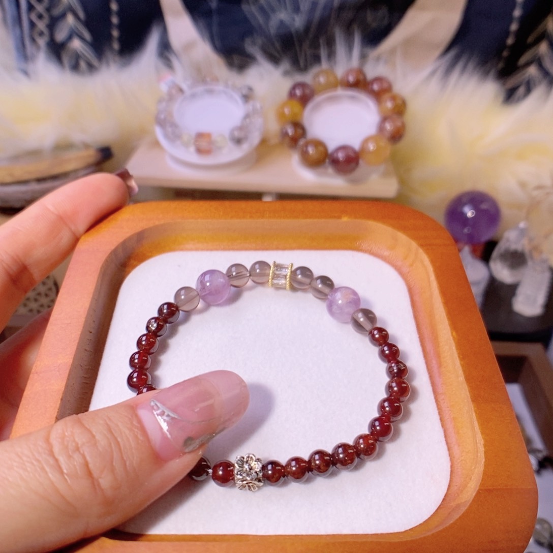 水晶手串合金天然水晶手链