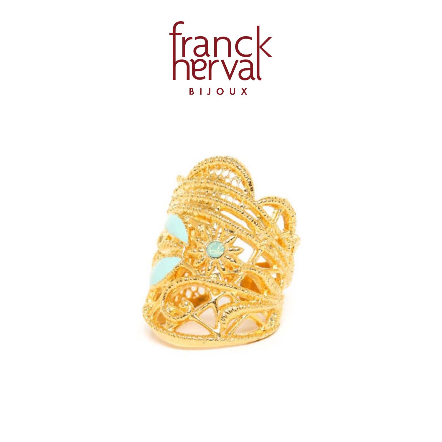 合金戒指 法国品牌Franck Herval 仙后座系列 镂空开口戒指  