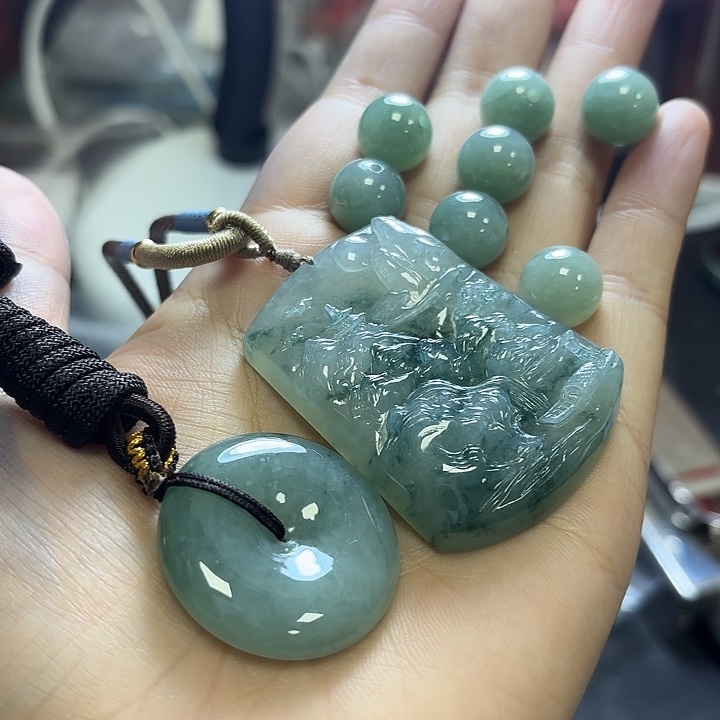 秋***雨定制翡翠未镶嵌板料