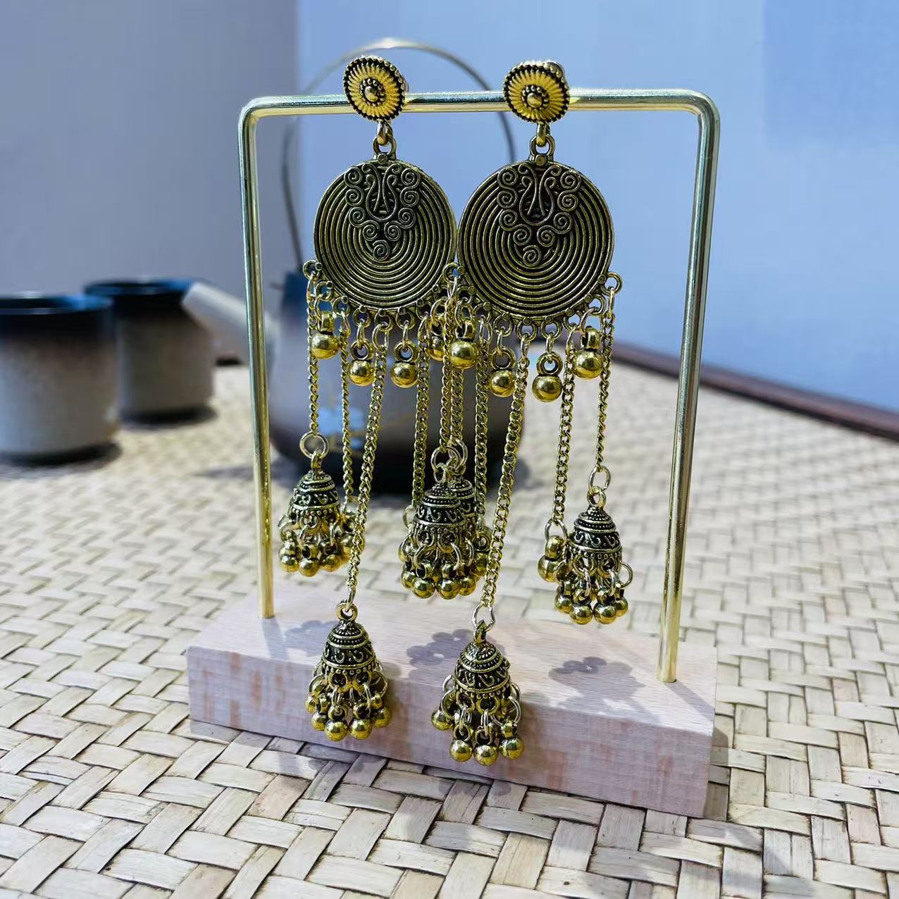 合金耳饰 【芊泽】合金古风独特耳饰-1043