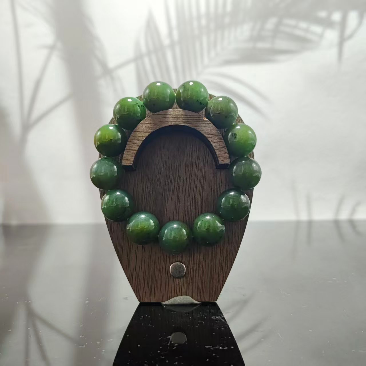 U和田玉圆珠手串（卡16）0902