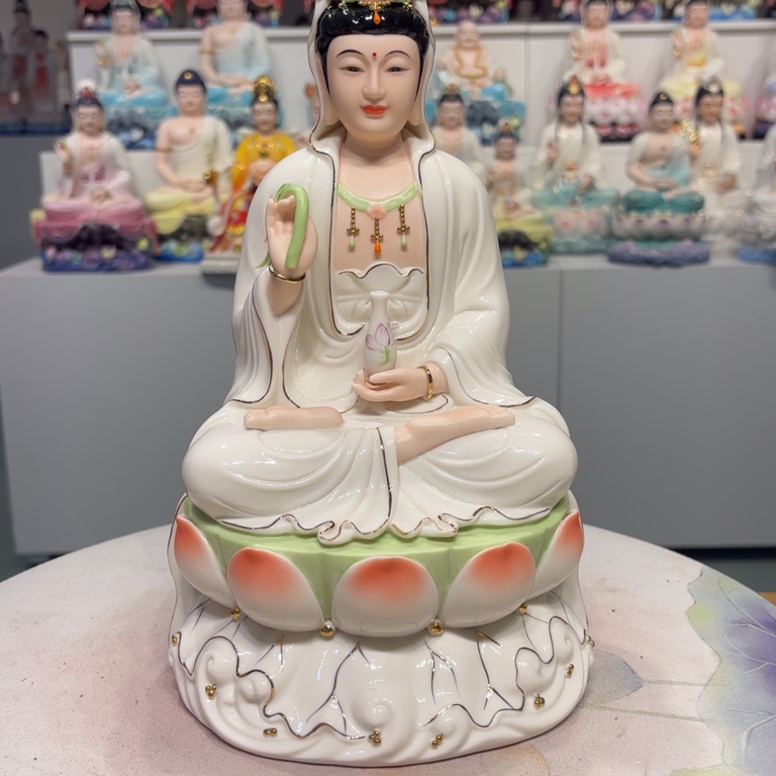 摆件瓷摆件观音12吋