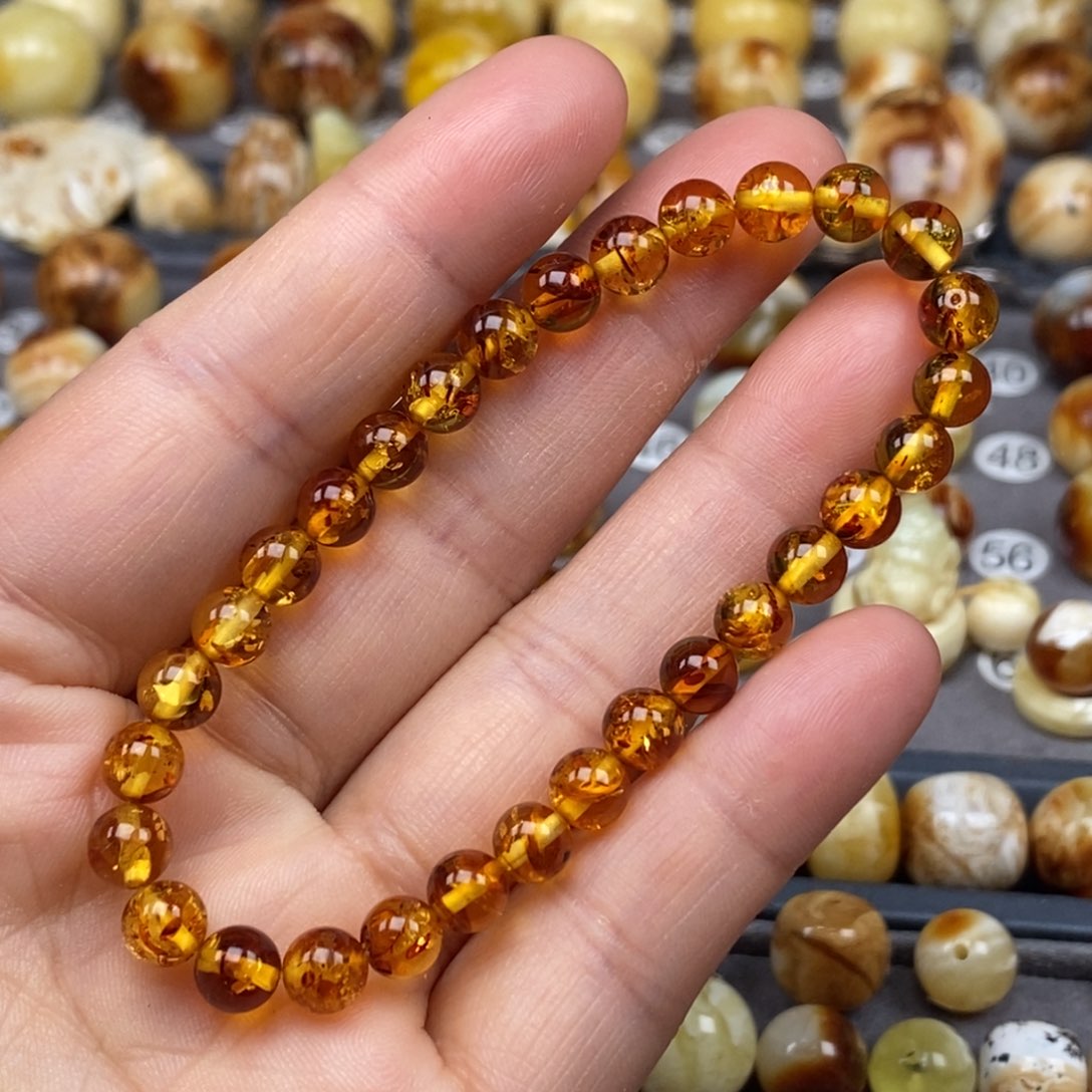 琥珀未镶嵌耳饰单圈