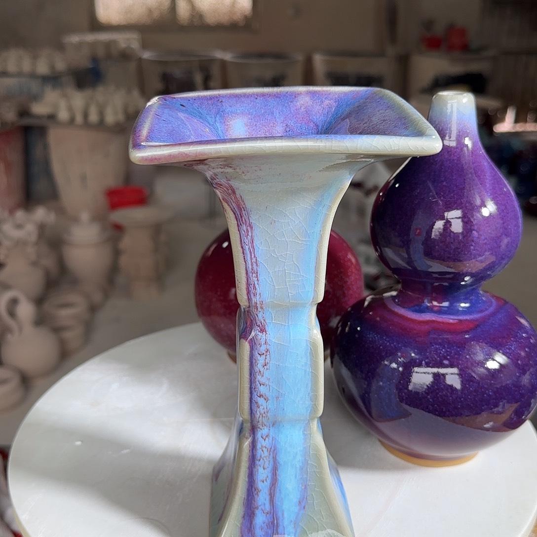 陶摆件郑家钧窑微瑕