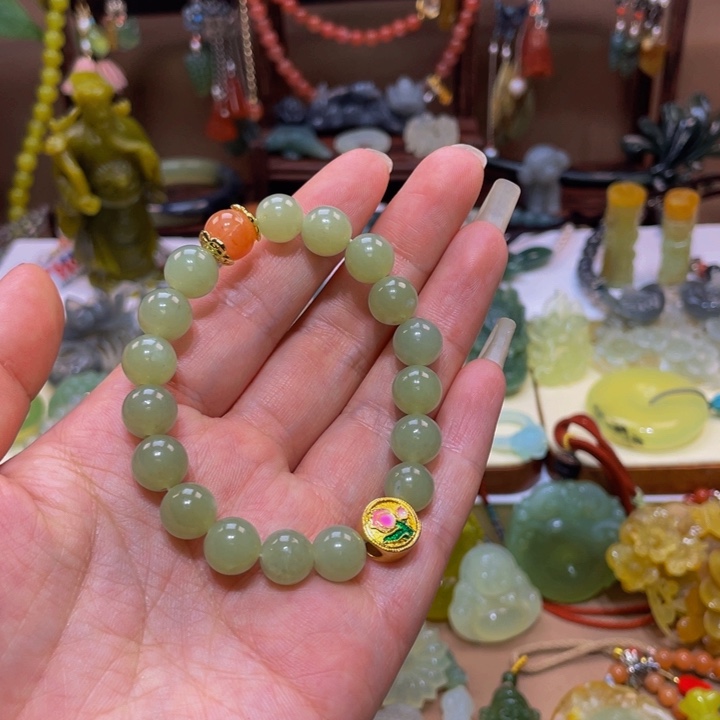 蛇纹石玉手链未镶嵌