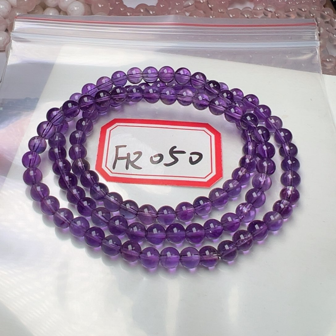 水晶手链未镶嵌๓****゜紫水晶5.5mm左右
