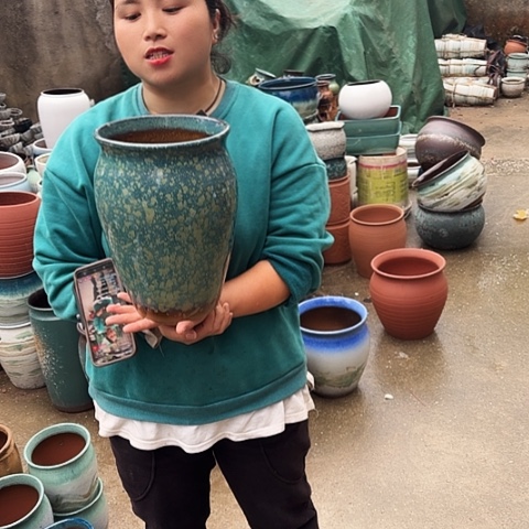 口20高29瑕疵一个盆子。 