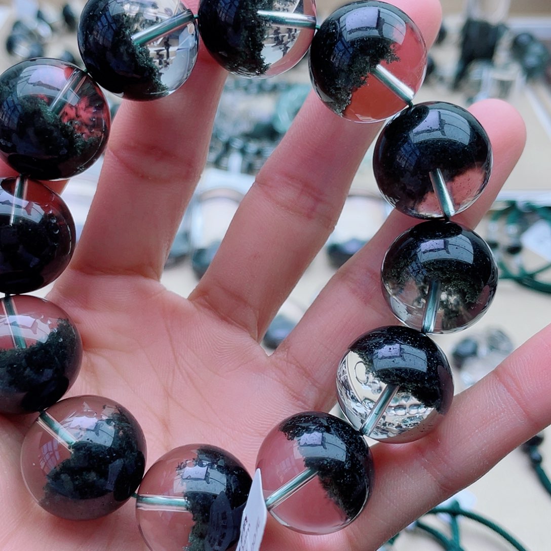 水晶手链未镶嵌绿幽灵手链