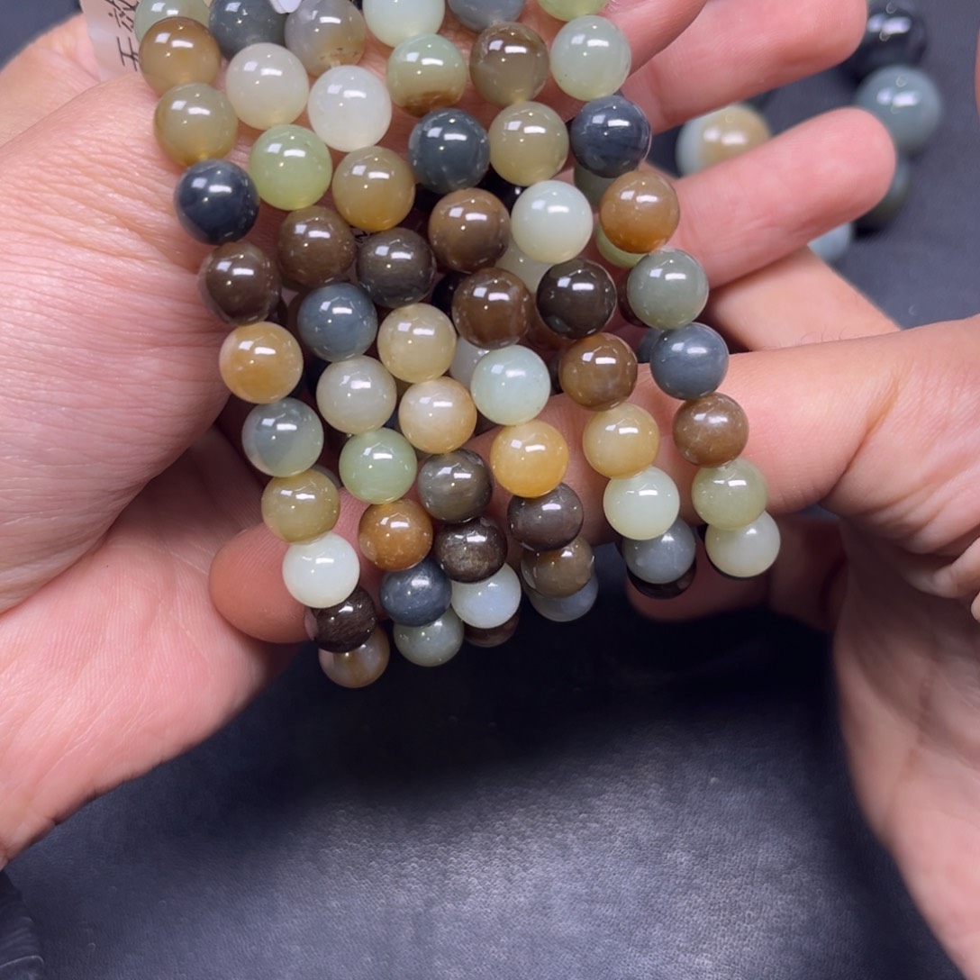 和田玉手链未镶嵌多样性拍一发一钢板料新疆楼兰卡8