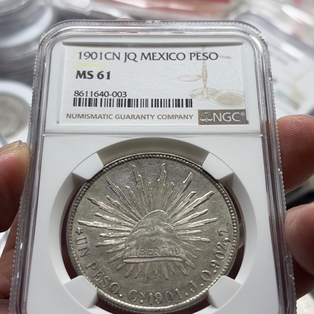 A***瞳银Ag900墨西哥鹰洋银币980