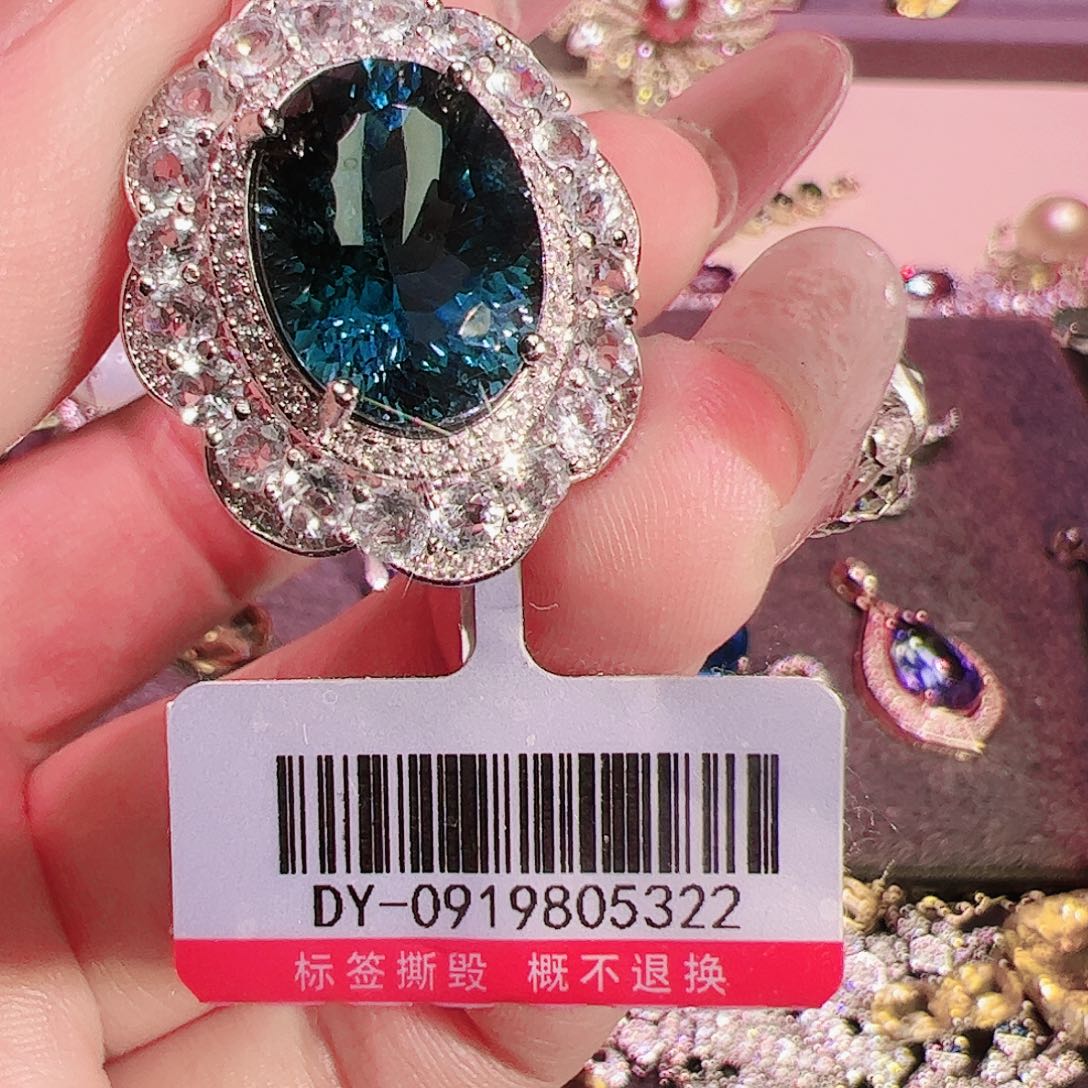 托帕石吊坠银S925镶嵌