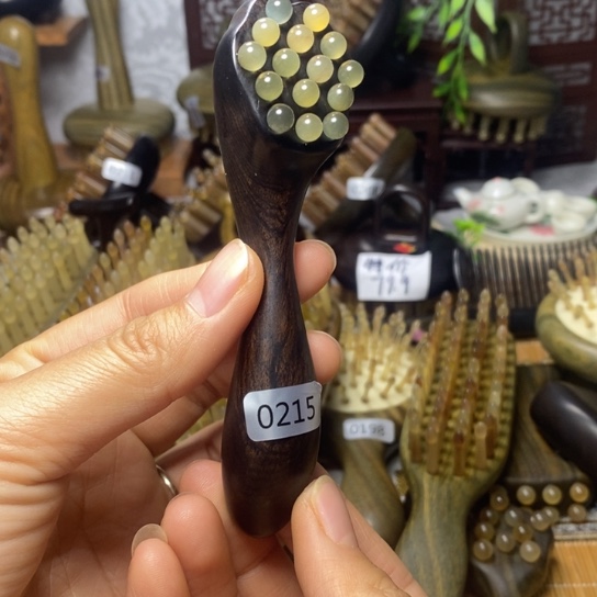 紫光檀15羊角按摩
