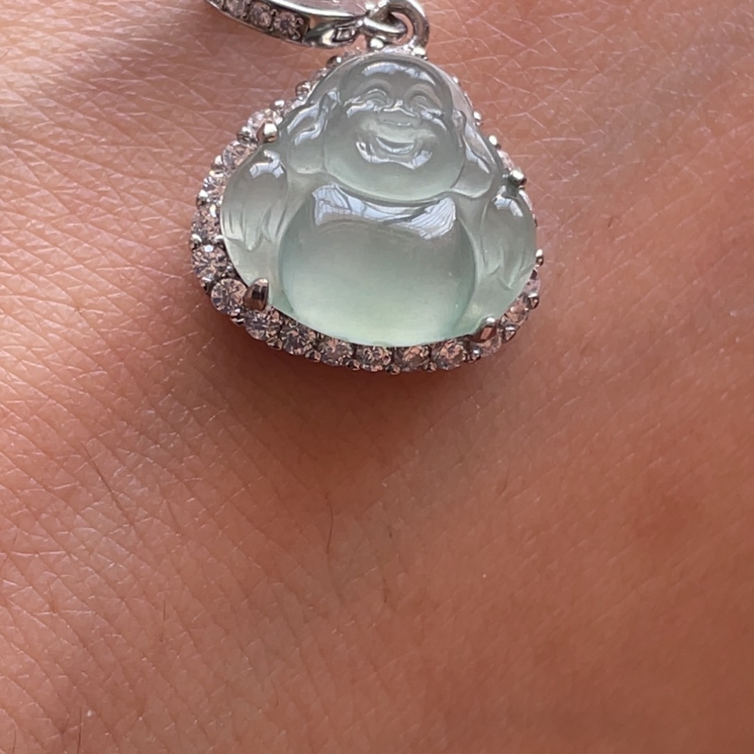 翡翠颈饰银S925镶嵌舒佛