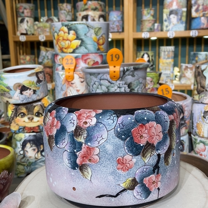 红陶景德镇艺术手绘作品