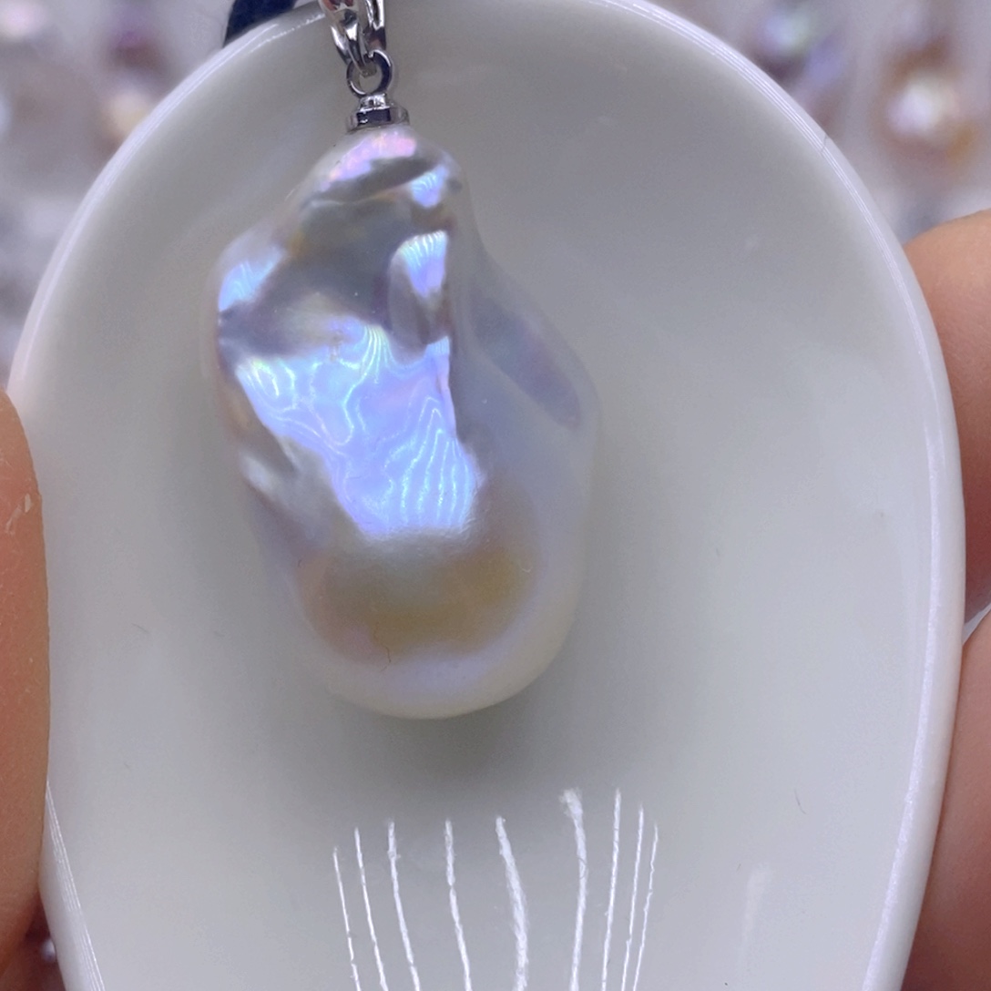 淡水珍珠颈饰银S925镶嵌