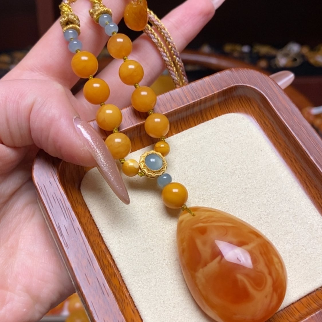 【闪购商品】蜜蜡颈饰未镶嵌项链