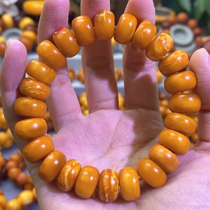 未镶嵌琥珀裸石琥珀蜜蜡手串