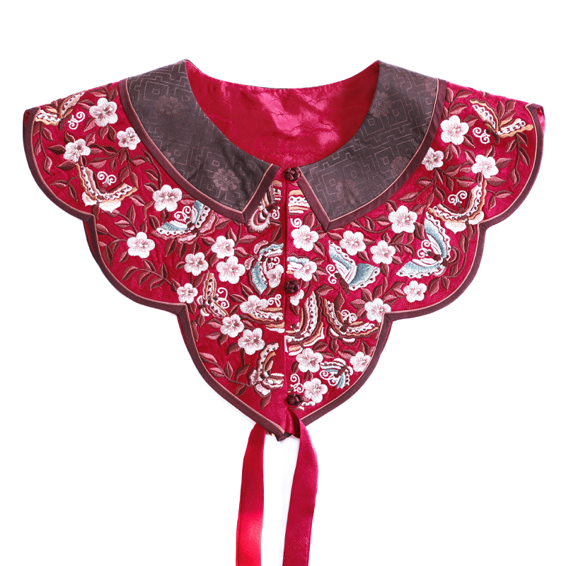 「锦上荣华」乐锦坊复古国风手工原创中式设计重工满绣百搭汉服云肩