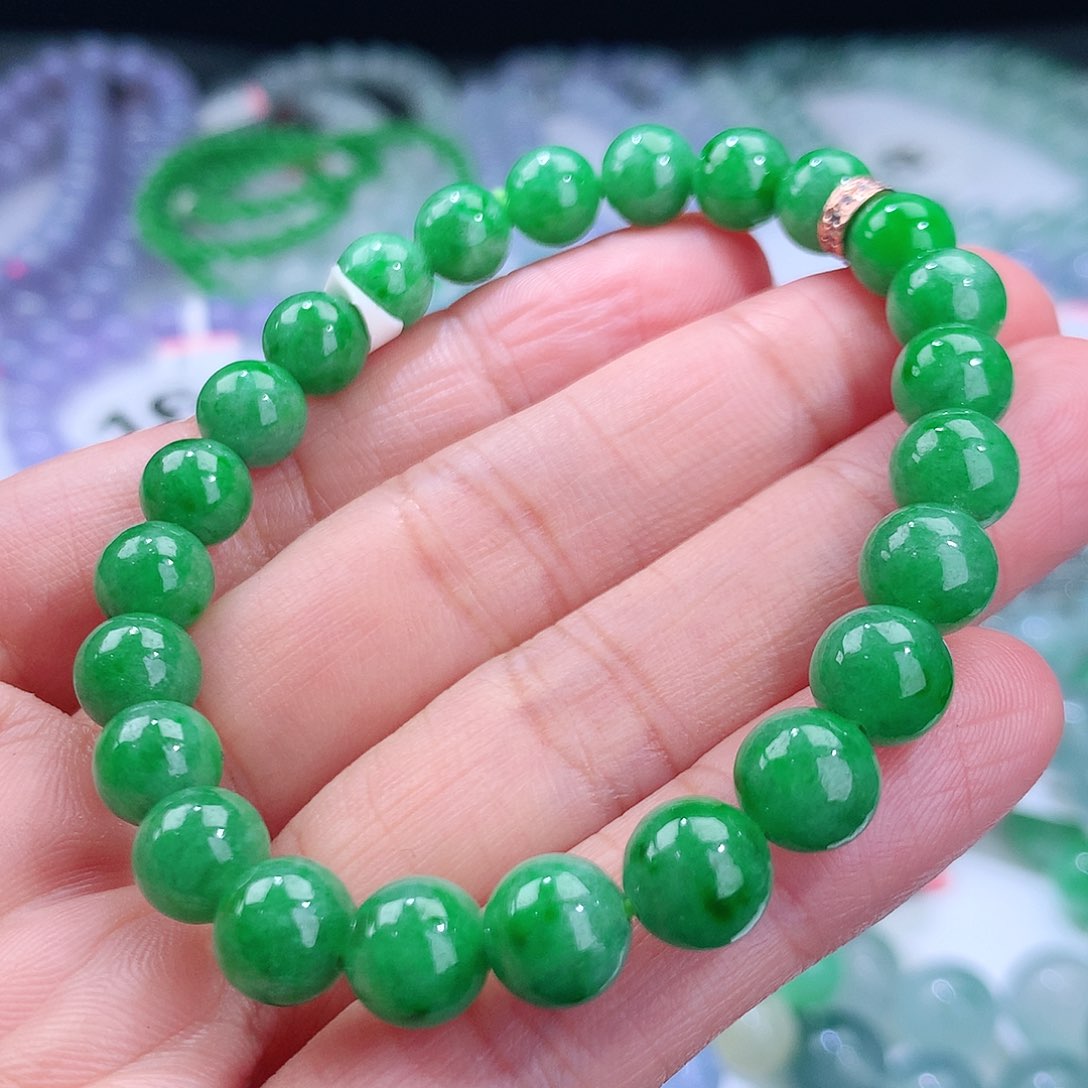 翡翠手链未镶嵌卡7.8mm