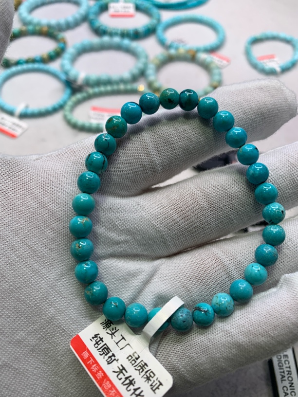 天然原矿绿松石单圈