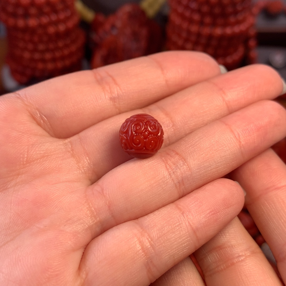 南红玛瑙天然川料瓦西配饰未镶嵌小***叔