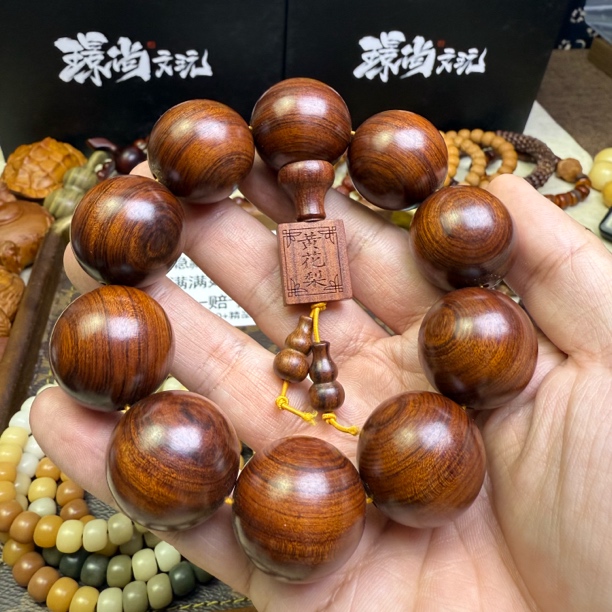 大尺寸佛珠手串2.5-3.0花梨-紫檀-绿檀-六道木-檀香木