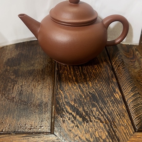 紫砂茶壶老紫泥水平壶180 cc微瑕