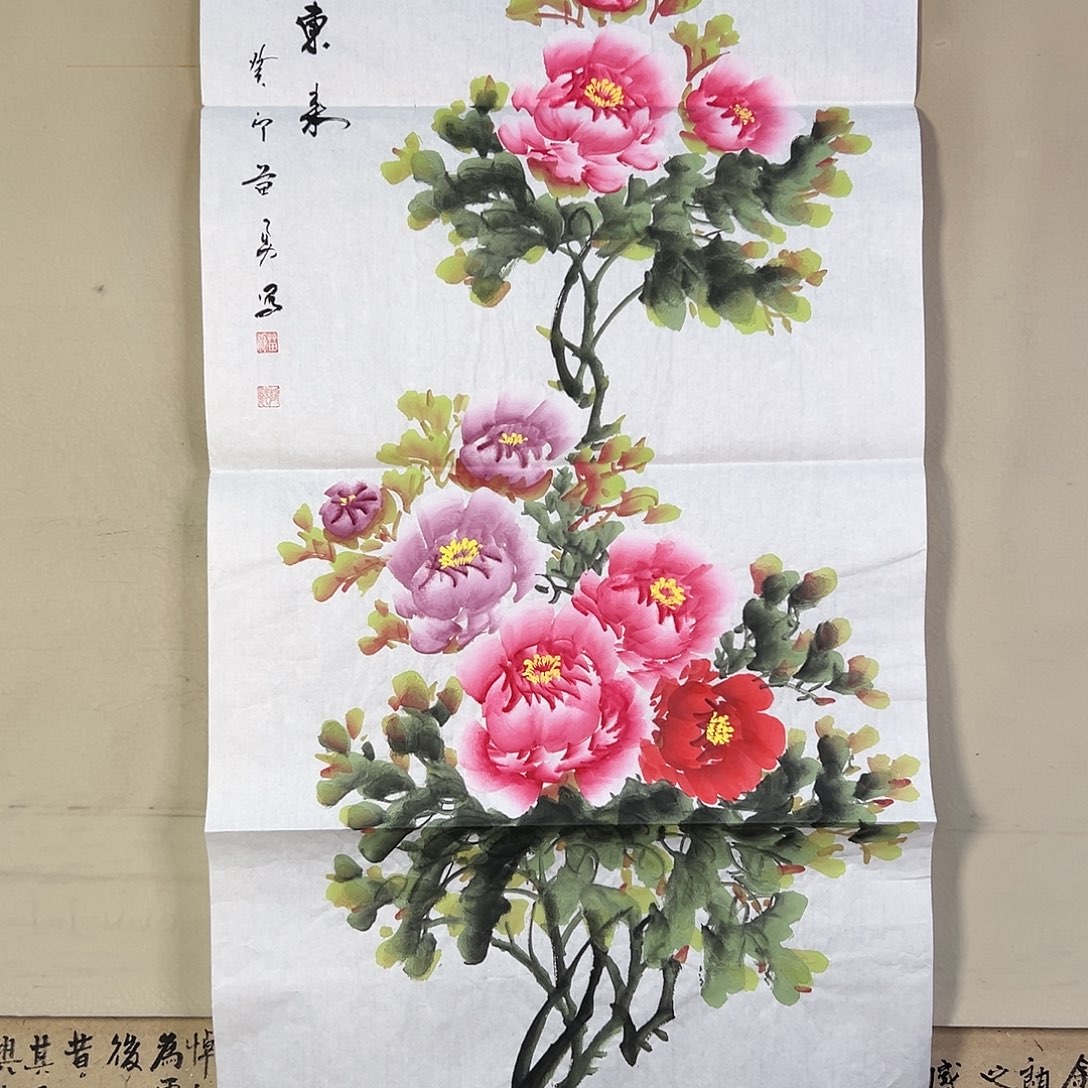 国画017 花鸟在此鸣叫时还要一