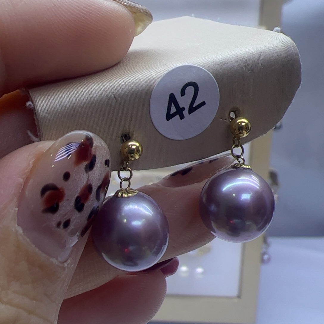 淡水珍珠耳饰18K金镶嵌