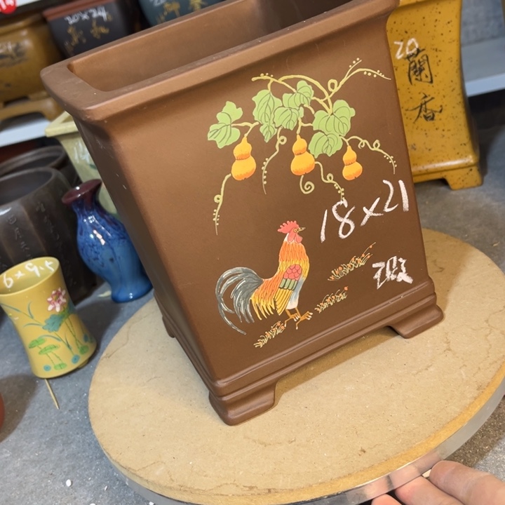 紫砂花盆紫砂花盆