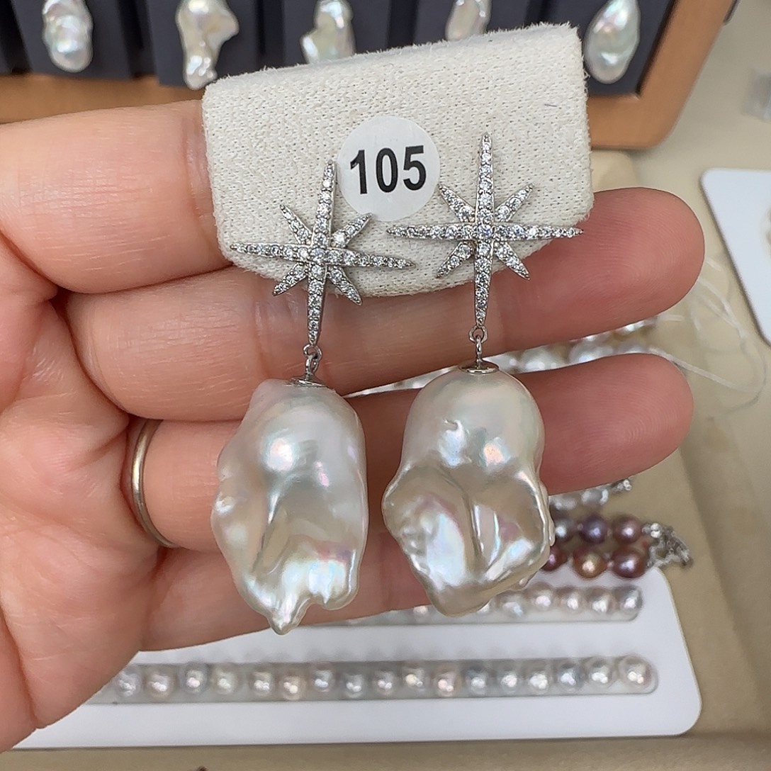 淡水珍珠银S925镶嵌颈饰