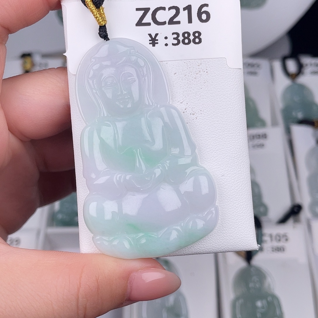 翡翠未镶嵌颈饰zc216