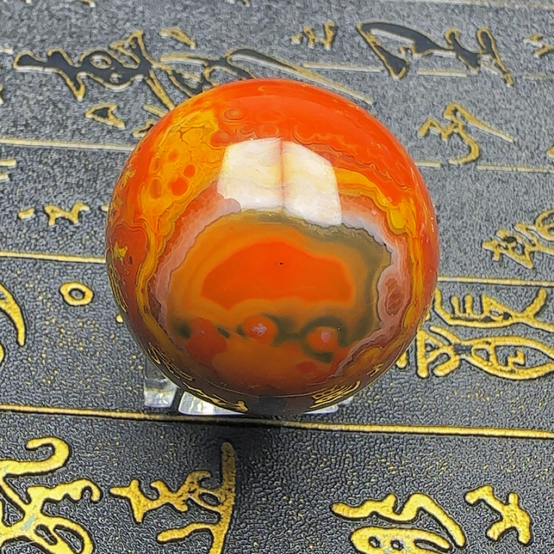 战国红玛瑙精神单珠