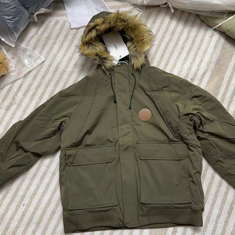 9008毛领棉服时尚宽松型秋冬保暖棉衣男冬款厚款加绒连帽通用