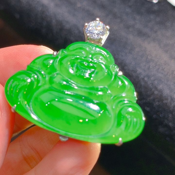 【闪购商品】翡翠颈饰银S925镶嵌翡翠