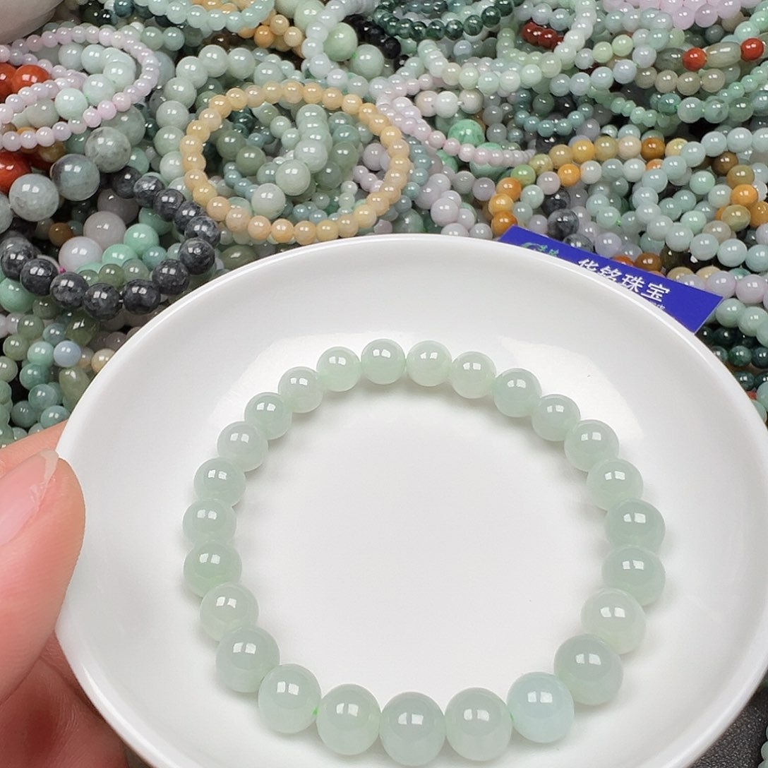 翡翠手链未镶嵌如*货主老华