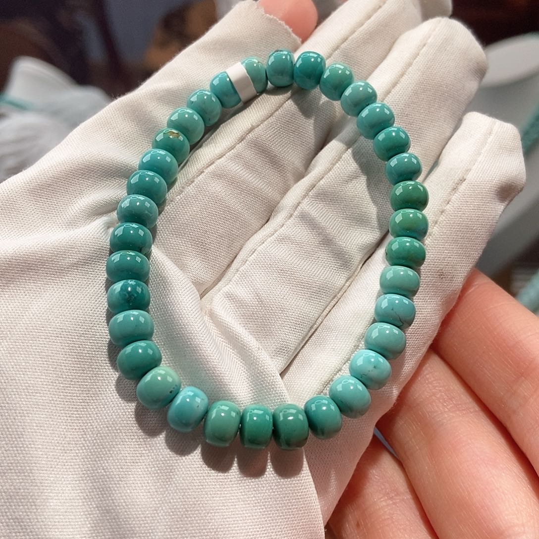 绿松石未镶嵌老型单圈卡6+