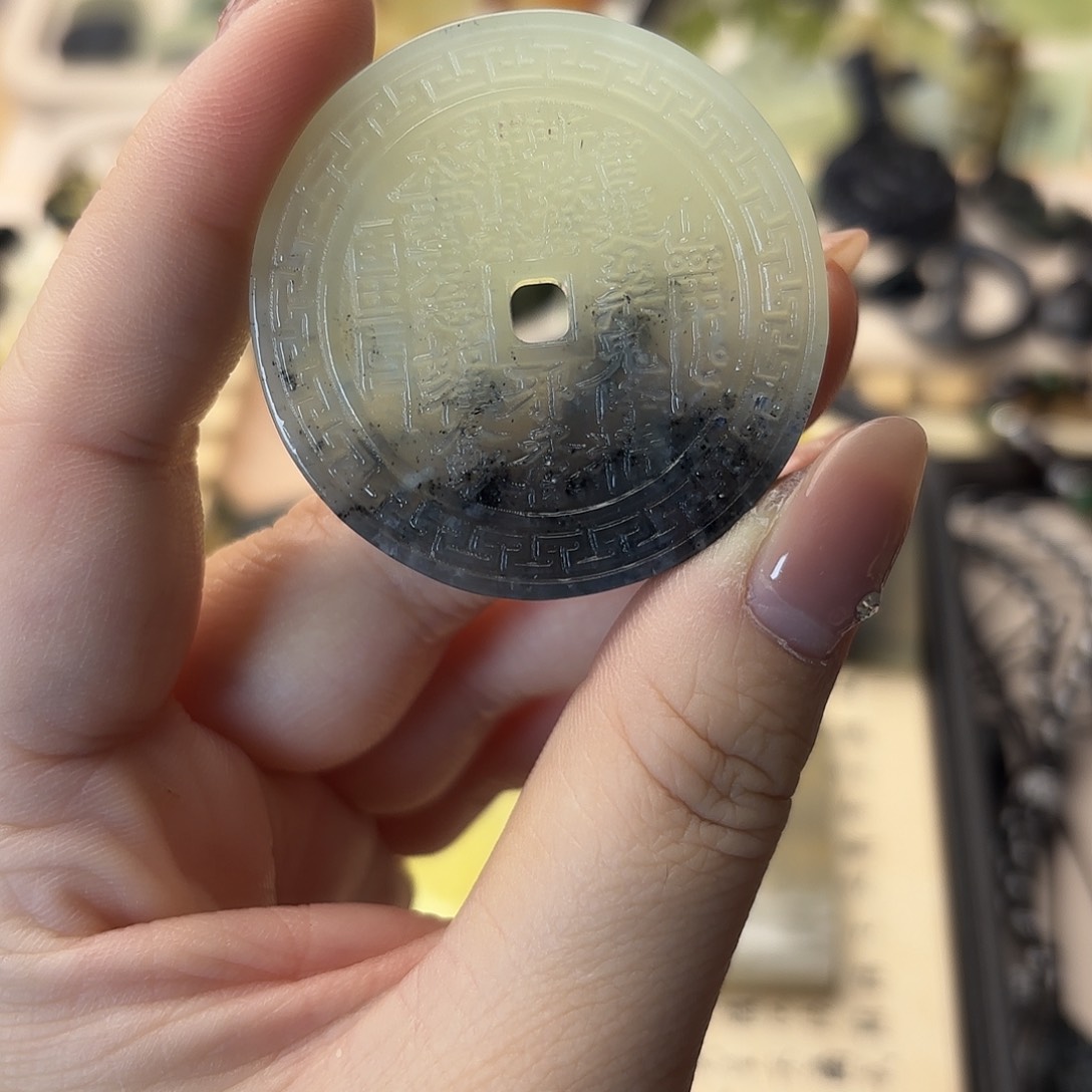 蛇纹石玉合金颈饰