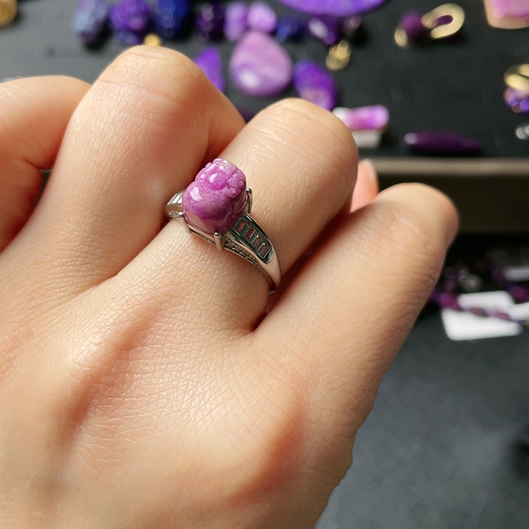 苏纪石（舒俱来）戒指银S925镶嵌