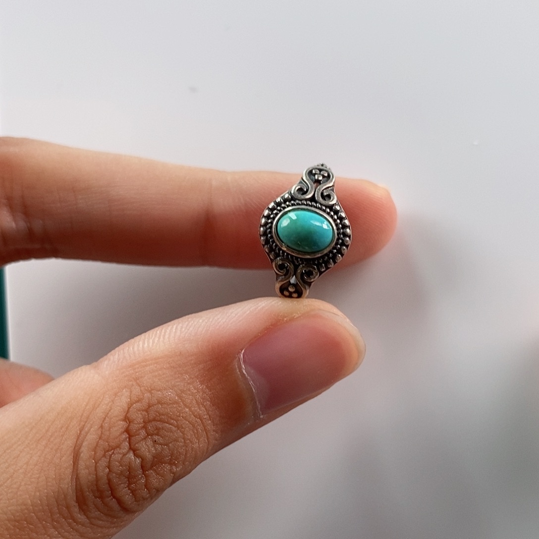 绿松石珠宝奇石银S925镶嵌