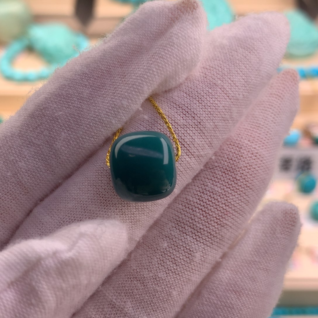 绿松石珠宝奇石未镶嵌12.1×11