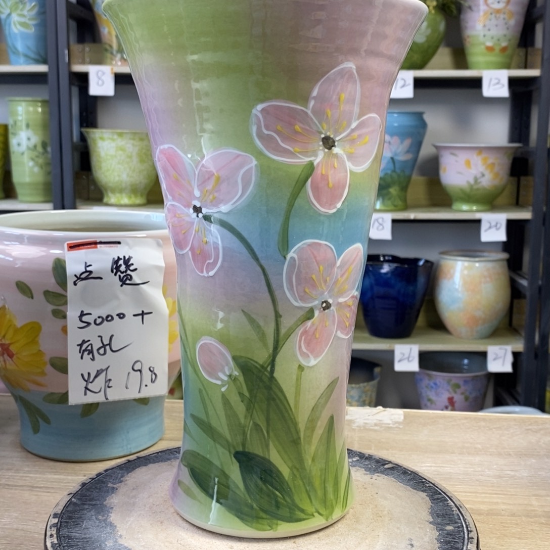 景德镇手工手绘陶瓷花盆