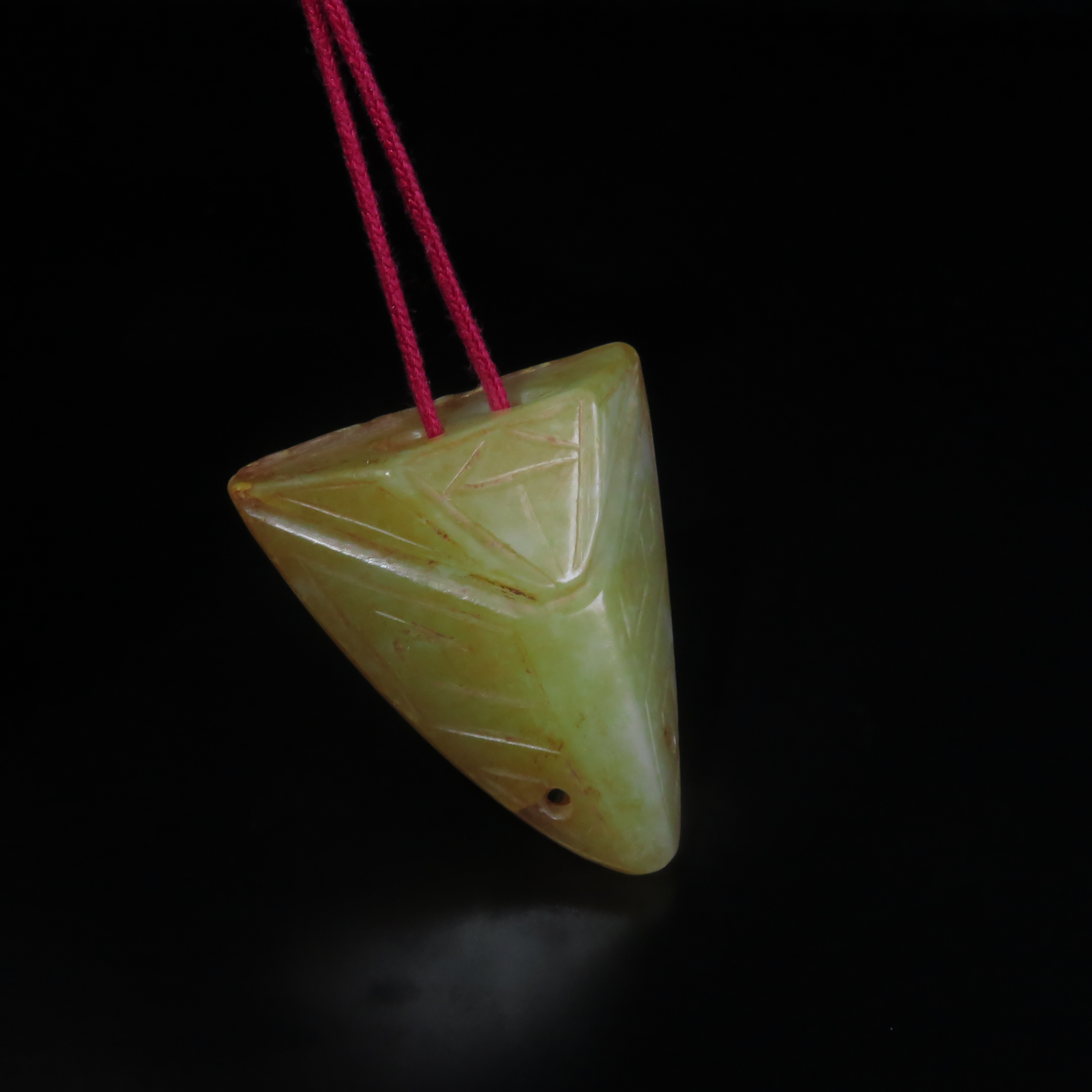 清代蝉形玉佩/MZ574813/和田玉/民族文物