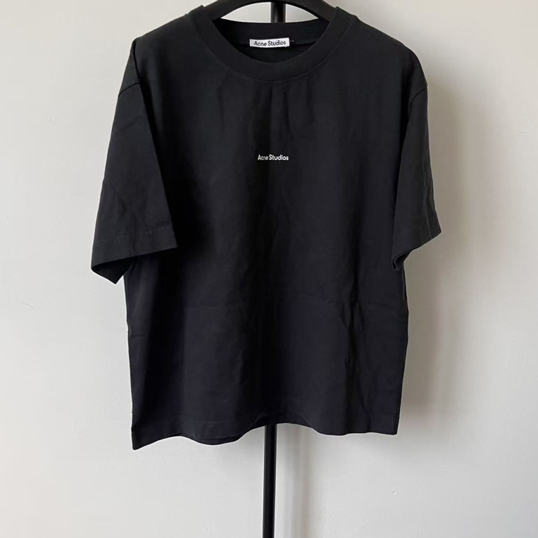 未使用 Acne studio 棉质圆领T恤 男款 黑色M码 01548