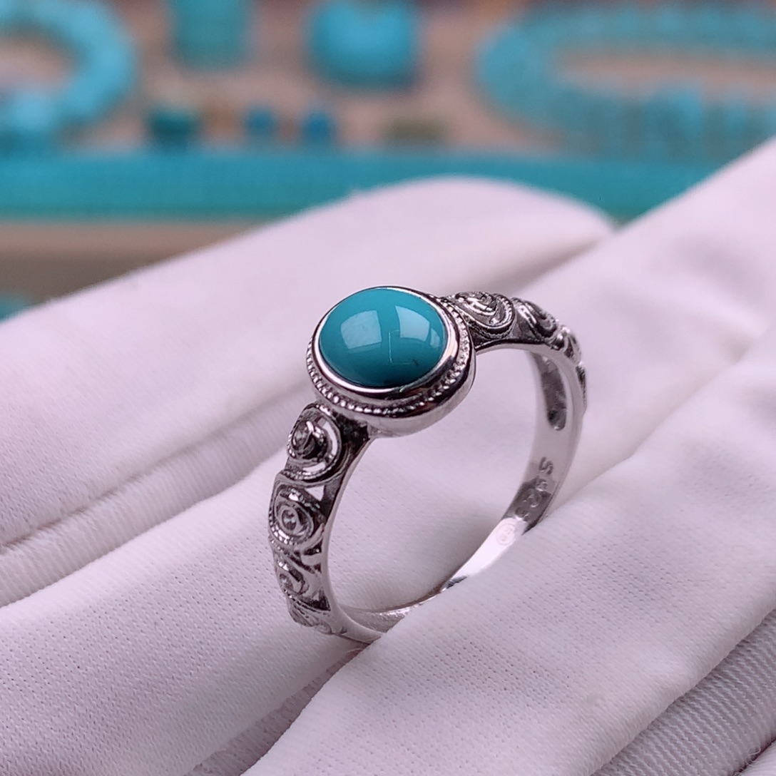 绿松石银S925镶嵌珠宝奇石