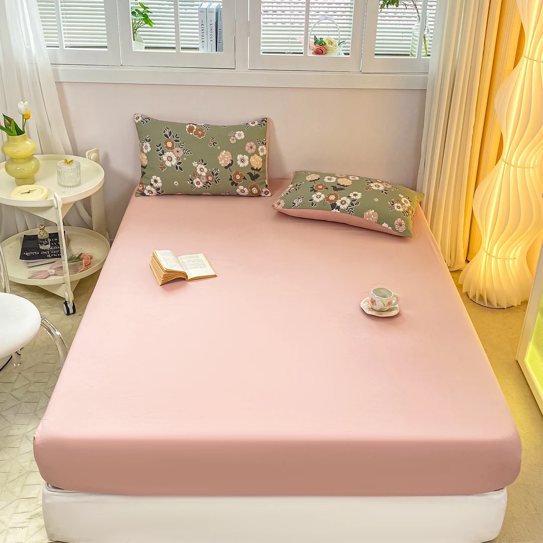 床笠单件单个纯色床罩保护套